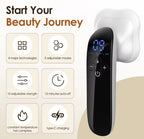 Black and white SleekTone Beauty Sculptor device with a digital display and feature icons beside it.